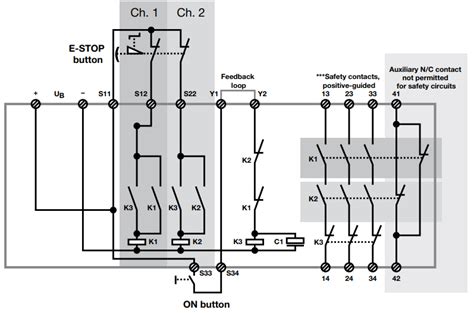 safety relay circuit diagram